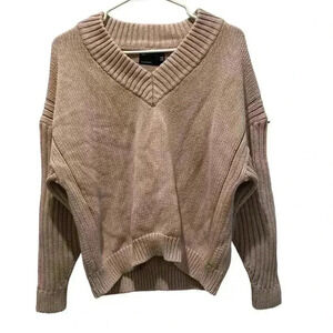 ASOS Design Pullover Pink VNeck Sweater Size Small 4